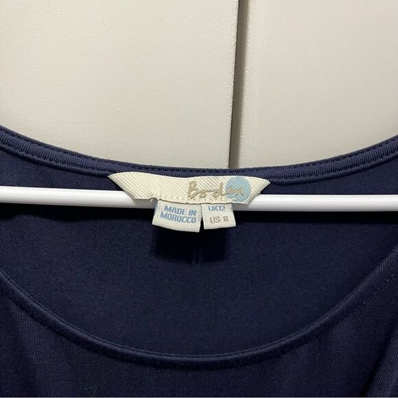 Boden faux wrap top solid navy blue size US 8 - Picture 4 of 4